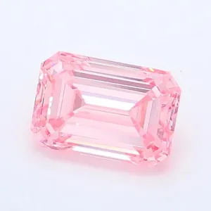 1ct EMERALD Fancy Vivid Pink VS2 Coloured Lab diamond