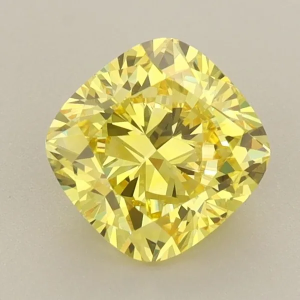 0.51ct ROUND Fancy Vivid Yellow VS1 Coloured Lab diamond