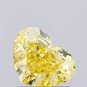 1.07ct HEART Fancy Intense Yellow VS1 Coloured Lab diamond
