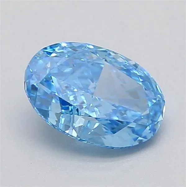 0.54ct OVAL Fancy Vivid Blue VS1 Coloured Lab diamond