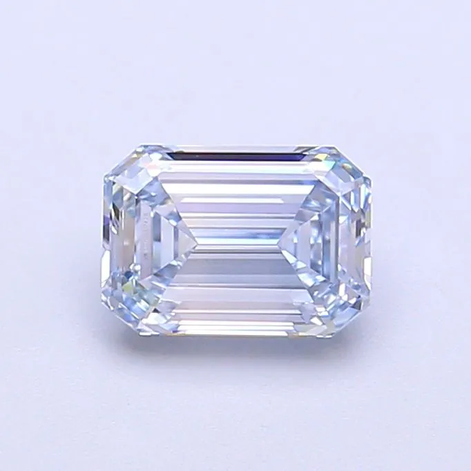 1.00ct EMERALD Fancy Intense Blue VVS2 Coloured Lab diamond