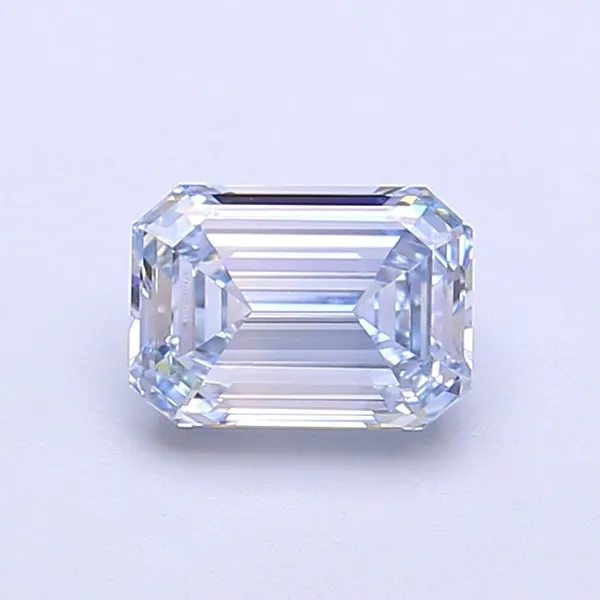 1ct EMERALD Fancy Intense Blue VVS2 Coloured Lab diamond