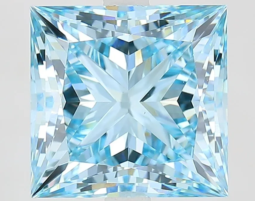 5.66ct PRINCESS Fancy Intense Blue VS1 Coloured Lab diamond