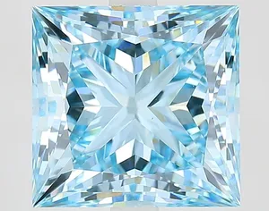5.66ct PRINCESS Fancy Intense Blue VS1 Coloured Lab diamond