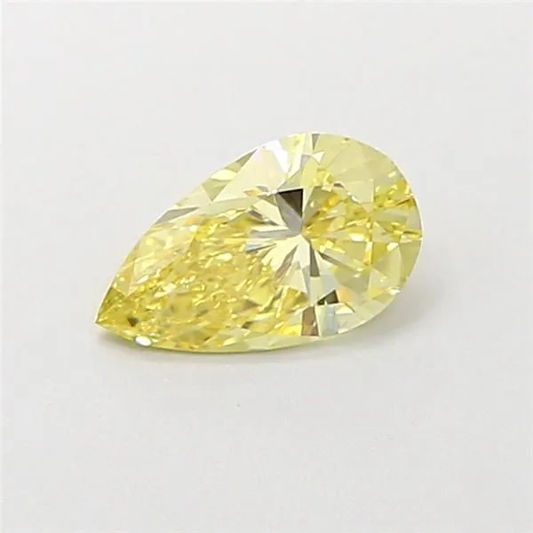0.57ct PEAR Fancy Intense Yellow VS1 Coloured Lab diamond
