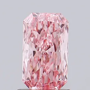 0.82ct RADIANT Fancy Vivid Pink VS2 Coloured Lab diamond