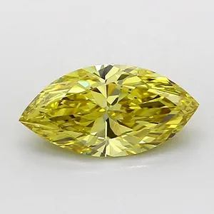 1.03ct MARQUISE Fancy Intense Yellow VS2 Coloured Lab diamond