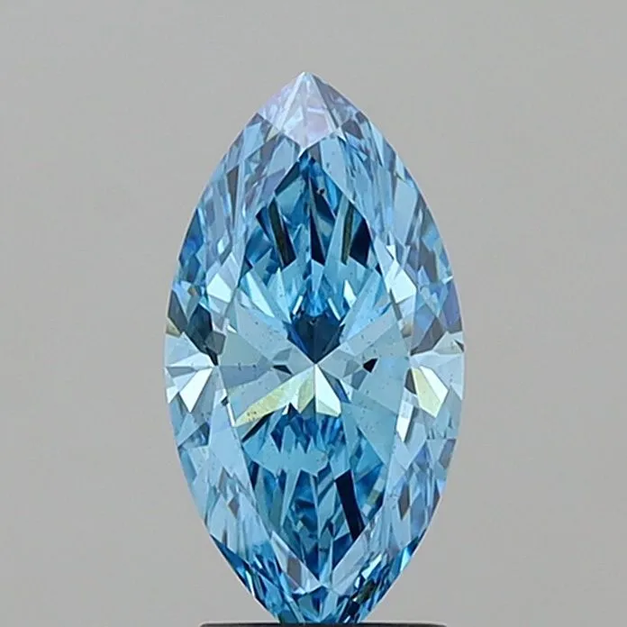 2.05ct MARQUISE Fancy Vivid Blue SI1 Coloured Lab diamond