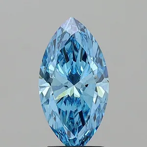 2.05ct MARQUISE Fancy Vivid Blue SI1 Coloured Lab diamond