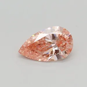 0.5ct PEAR Fancy Intense Pink VS1 Coloured Lab diamond