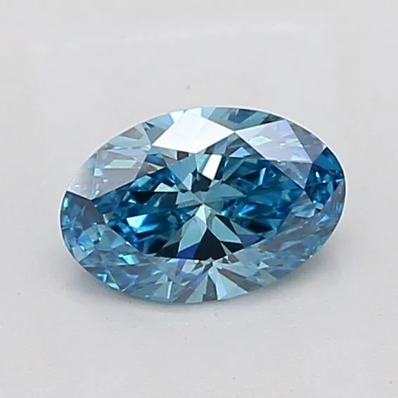 1.02ct OVAL Fancy Vivid Blue VVS2 Coloured Lab diamond