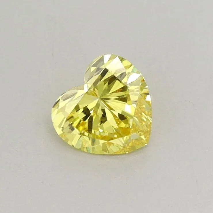 0.48ct PRINCESS Fancy Vivid Yellow VVS2 Coloured Lab diamond