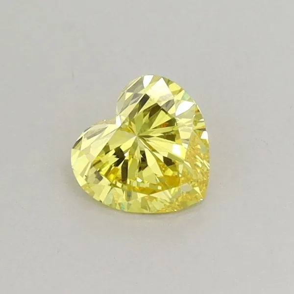 0.48ct PRINCESS Fancy Vivid Yellow VVS2 Coloured Lab diamond