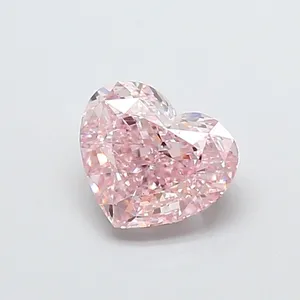 1.52ct HEART Fancy Pink VS2 Coloured Lab diamond