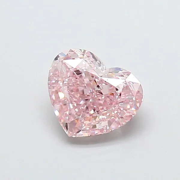 1.52ct HEART Fancy Pink VS2 Coloured Lab diamond