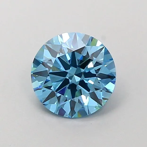 1.13ct ROUND Fancy Vivid Blue VS1 Coloured Lab diamond
