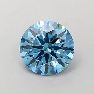 1.13ct ROUND Fancy Vivid Blue VS1 Coloured Lab diamond