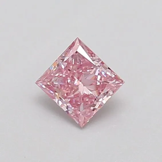 0.3ct PRINCESS Fancy Intense Pink VS2 Coloured Lab diamond