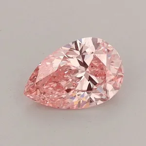 0.56ct PEAR Fancy Vivid Pink VS1 Coloured Lab diamond