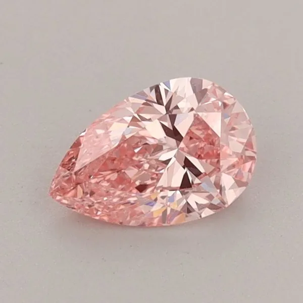 0.56ct PEAR Fancy Vivid Pink VS1 Coloured Lab diamond
