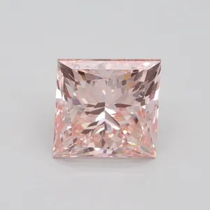 4.55ct PRINCESS Fancy Intense Pink VS1 Coloured Lab diamond