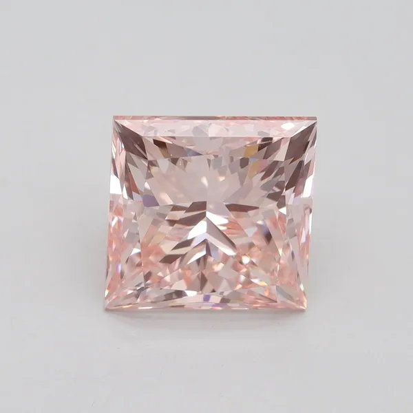 4.55ct PRINCESS Fancy Intense Pink VS1 Coloured Lab diamond