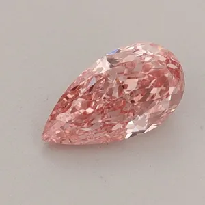 0.62ct PEAR Fancy Vivid Pink SI1 Coloured Lab diamond