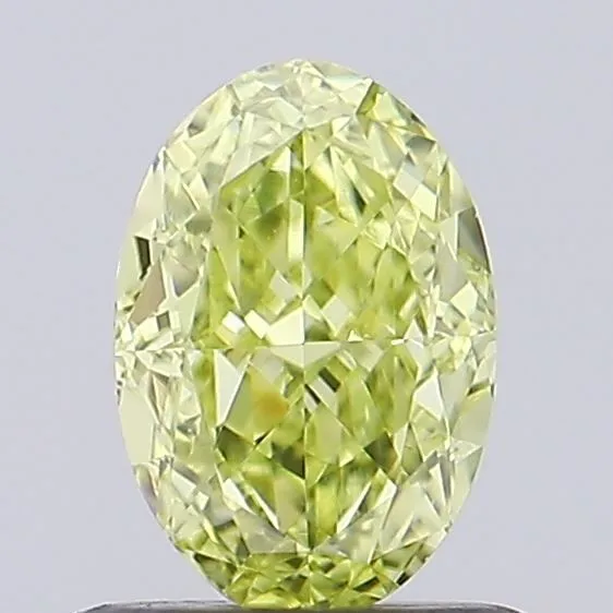0.54ct OVAL Fancy Yellow VVS2 Coloured Lab diamond