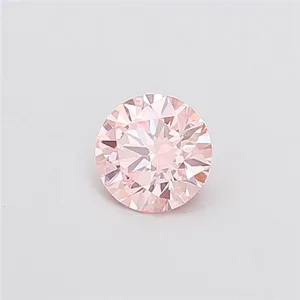 0.8ct ROUND Fancy Intense Pink VS1 Coloured Lab diamond