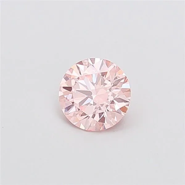 0.8ct ROUND Fancy Intense Pink VS1 Coloured Lab diamond