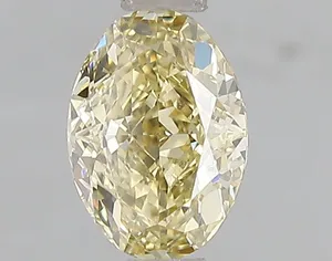 1.09ct OVAL Fancy Yellow VVS2 Coloured Lab diamond