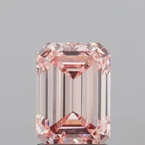 1.99ct EMERALD Fancy Intense Pink VS1 Coloured Lab diamond