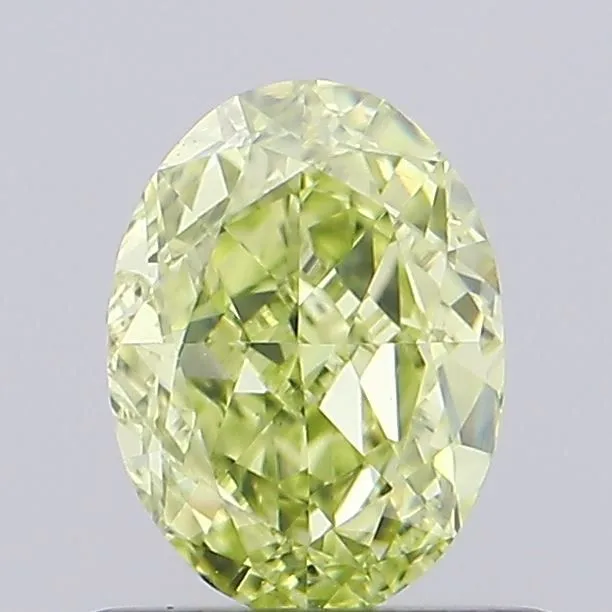 0.78ct OVAL Fancy Yellow VS1 Coloured Lab diamond