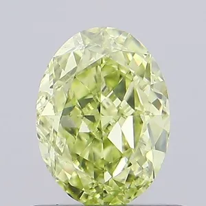 0.78ct OVAL Fancy Yellow VS1 Coloured Lab diamond