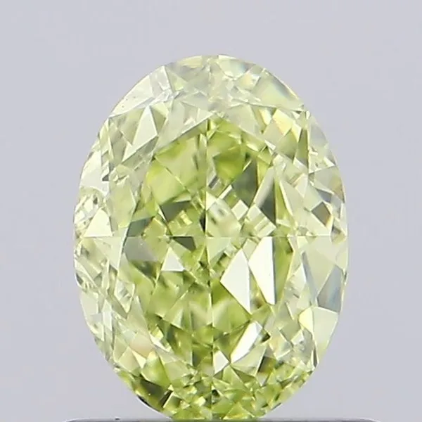 0.78ct OVAL Fancy Yellow VS1 Coloured Lab diamond