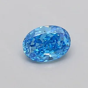 0.31ct OVAL Fancy Vivid Blue VS2 Coloured Lab diamond