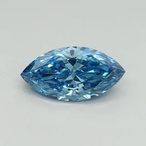 0.5ct MARQUISE Fancy Vivid Blue VS1 Coloured Lab diamond