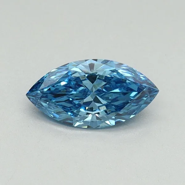 0.5ct MARQUISE Fancy Vivid Blue VS1 Coloured Lab diamond