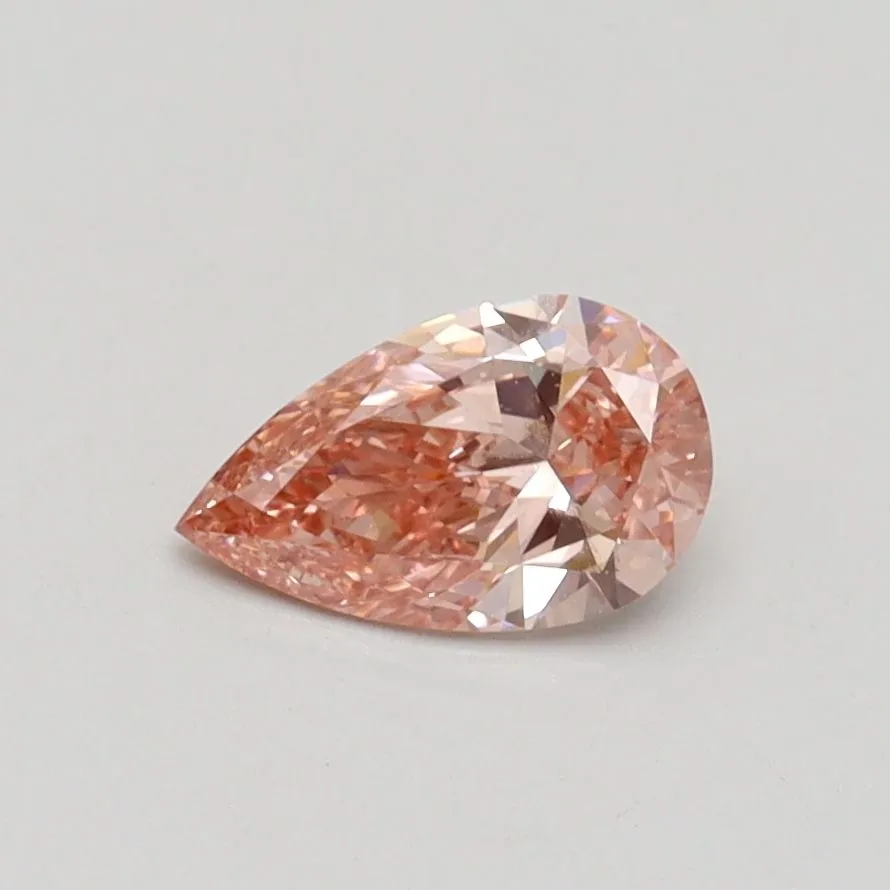 0.50ct PEAR Fancy Intense Pink VS2 Coloured Lab diamond