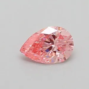 0.31ct PEAR Fancy Vivid Pink VS2 Coloured Lab diamond