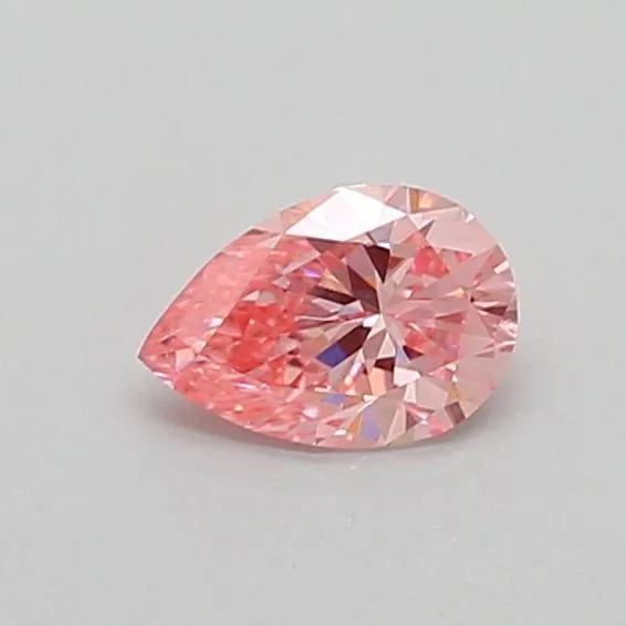 0.31ct PEAR Fancy Vivid Pink VS2 Coloured Lab diamond