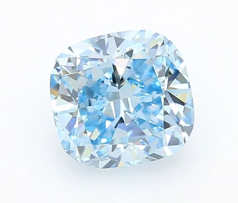 1.10ct CUSHION Fancy Vivid Blue VVS2 Coloured Lab diamond