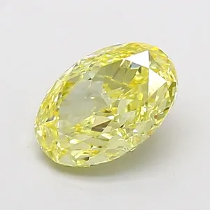 0.95ct OVAL Fancy Yellow VVS2 Coloured Lab diamond