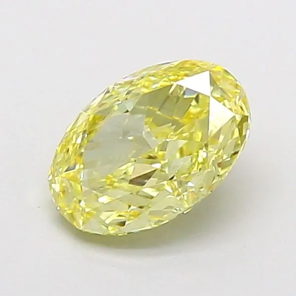 0.95ct OVAL Fancy Yellow VVS2 Coloured Lab diamond