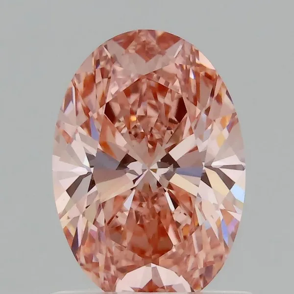 1ct OVAL Fancy Vivid Pink VS1 Coloured Lab diamond