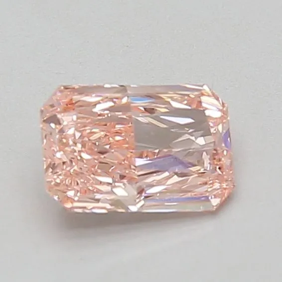 0.82ct RADIANT Fancy Vivid Pink VVS2 Coloured Lab diamond