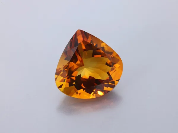 7.57ct Yellow Citrine, Pear Shape cut gemstone