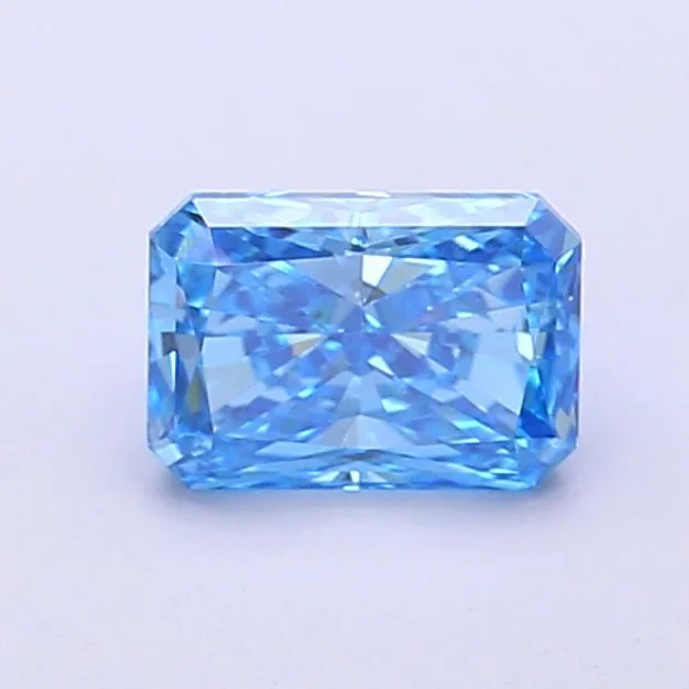 1.00ct RADIANT Fancy Vivid Blue VVS2 Coloured Lab diamond