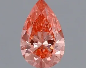 0.41ct PEAR Fancy Vivid Pink VS2 Coloured Lab diamond