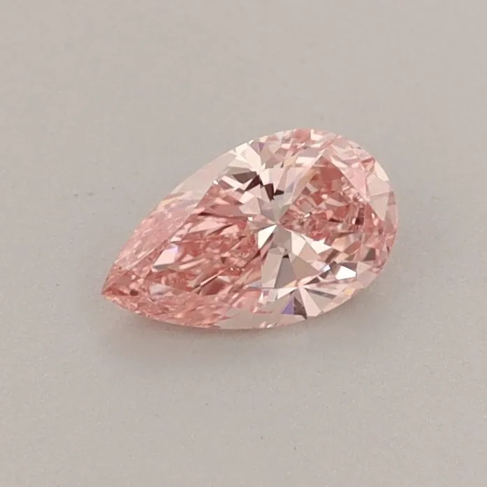 0.32ct PEAR Fancy Vivid Pink VS2 Coloured Lab diamond